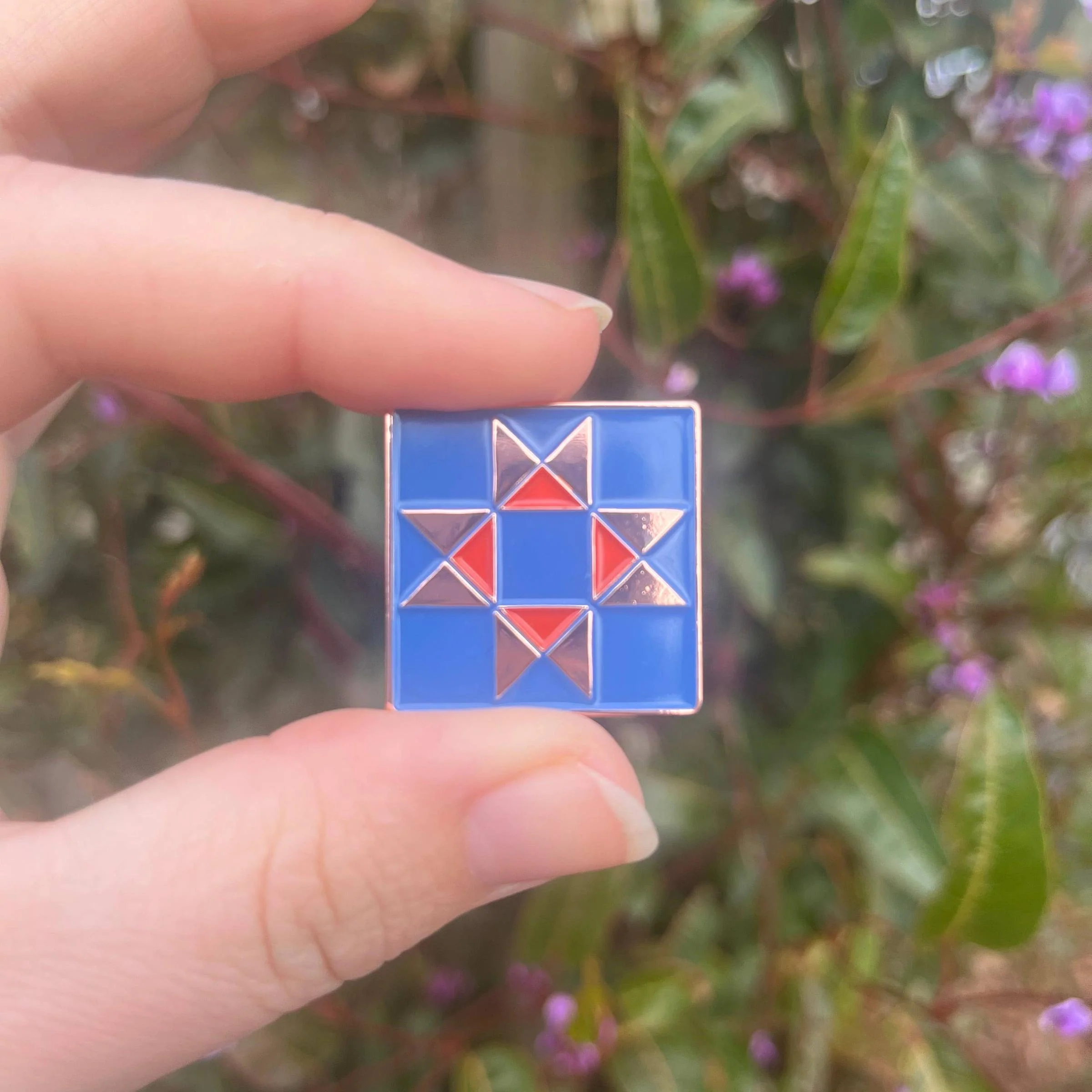 Quilt Square Enamel Pin