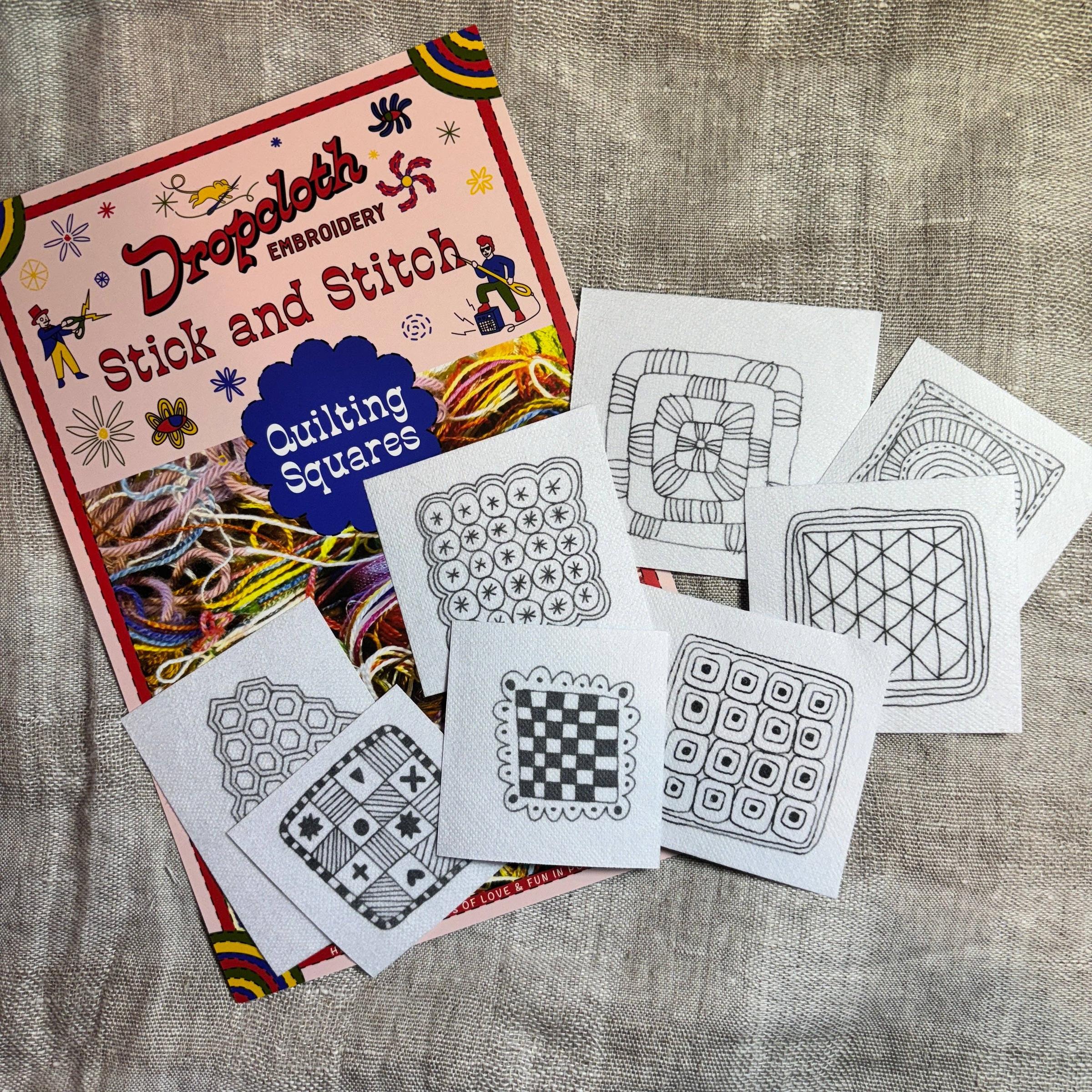 Quilt Squares Stick and Stitch Set
