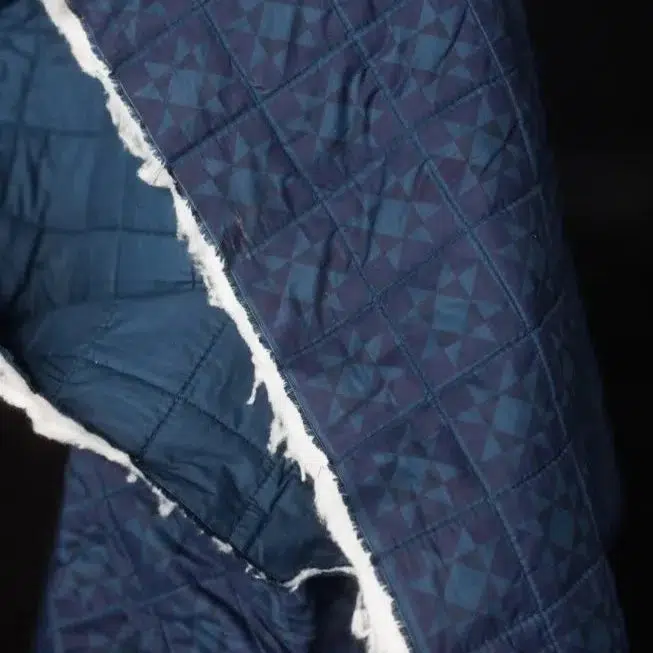 Quilted Sawtooth Indigo Indian Cotton - Image 2