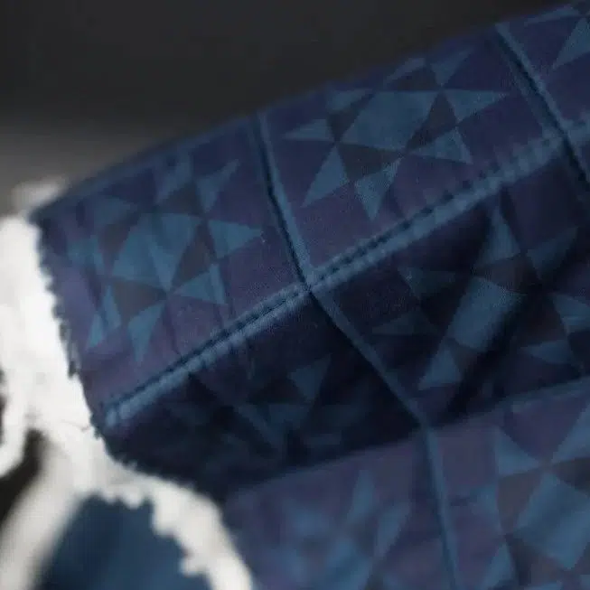 Quilted Sawtooth Indigo Indian Cotton - Image 3