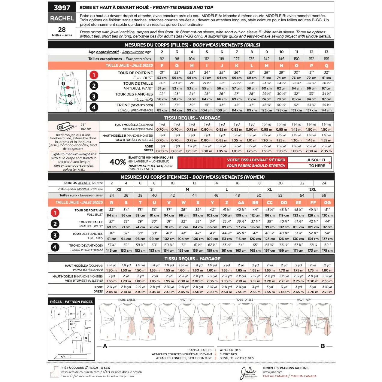 Rachel Front-Tie Dress & Top Pattern - PDF DOWNLOAD - Image 16