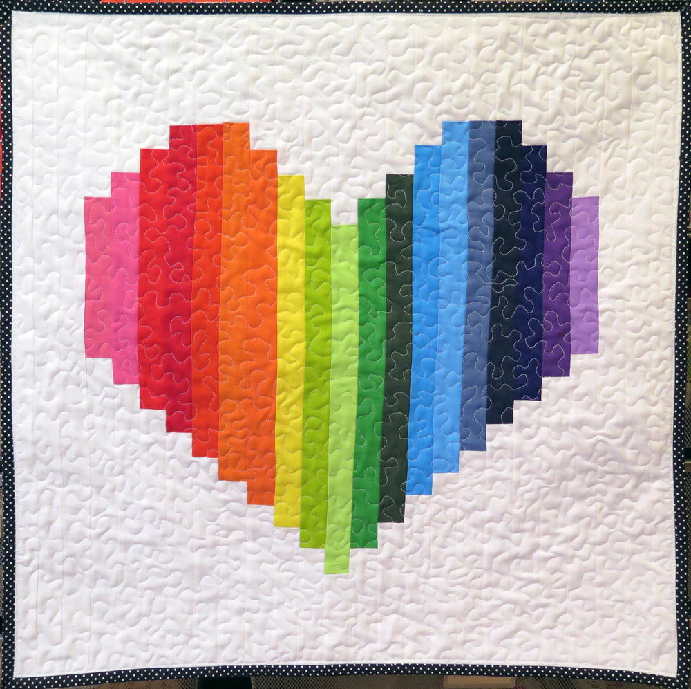 Rainbow Heart Quilt - 3 sessions