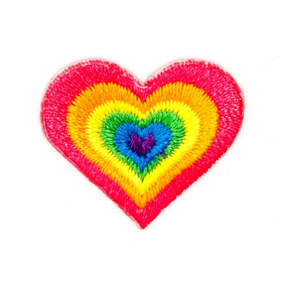 Rainbow Heart Peel & Stick Patch