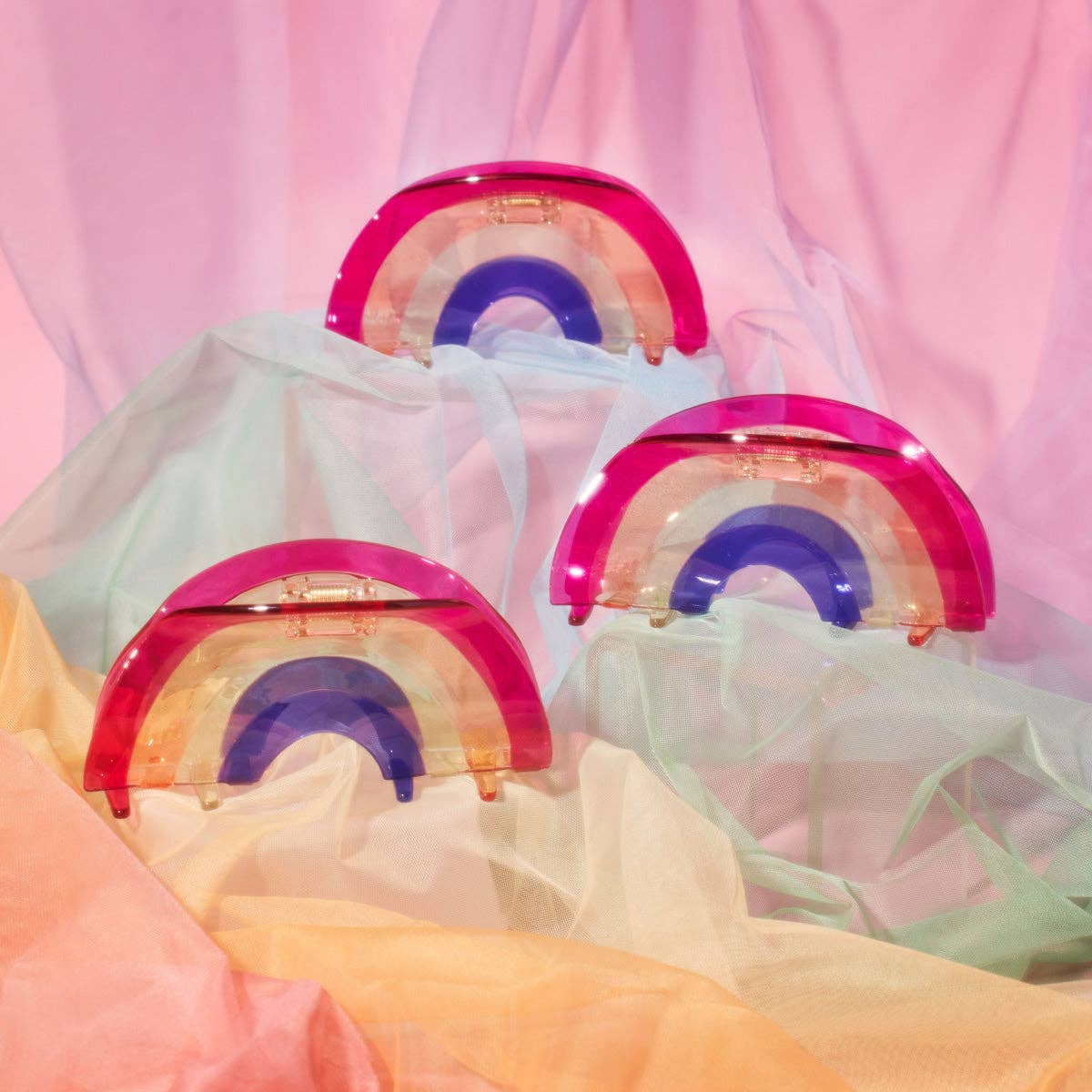 Rainbow Jelly XL Hair Claw - Image 3