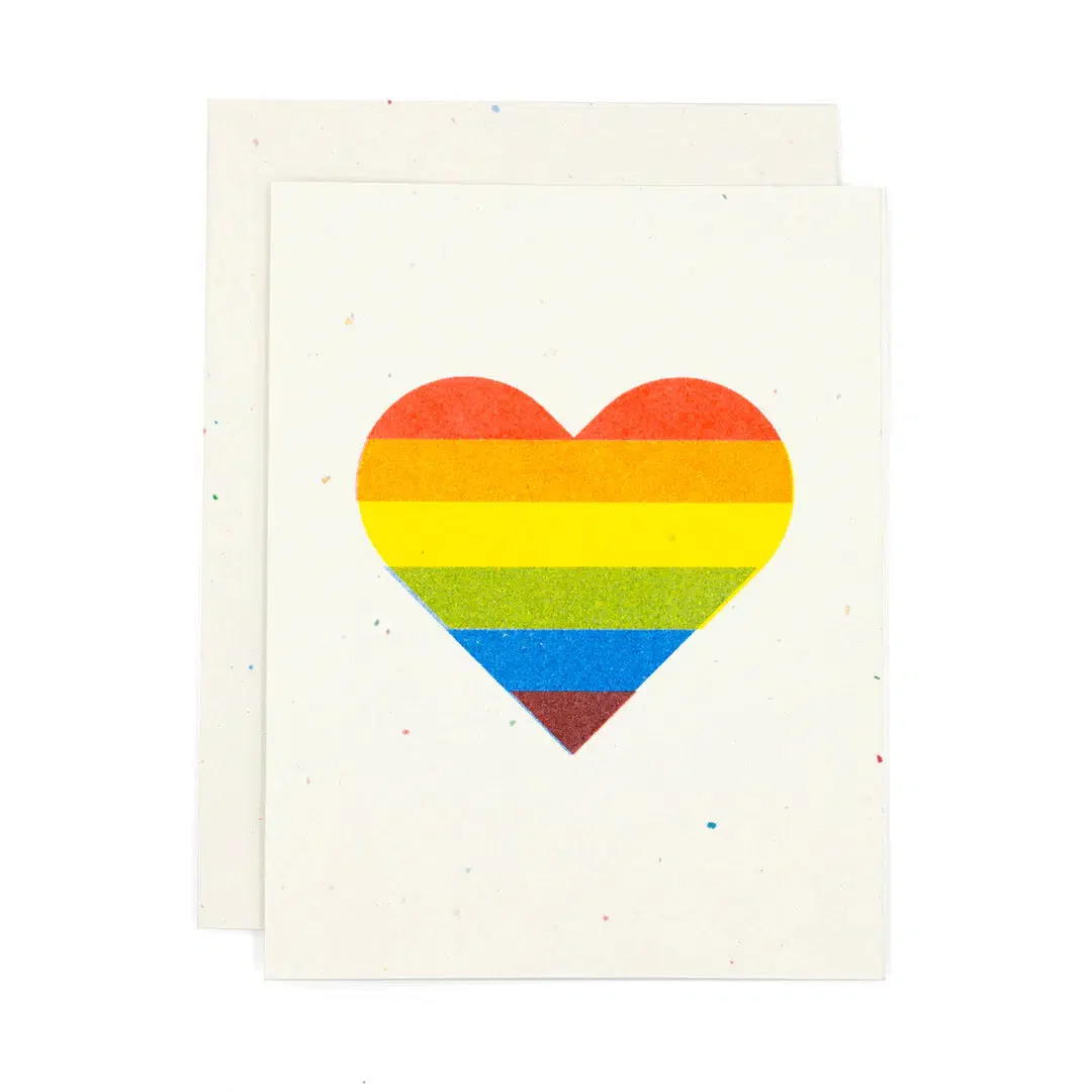 Rainbow Pride Heart Greeting Card