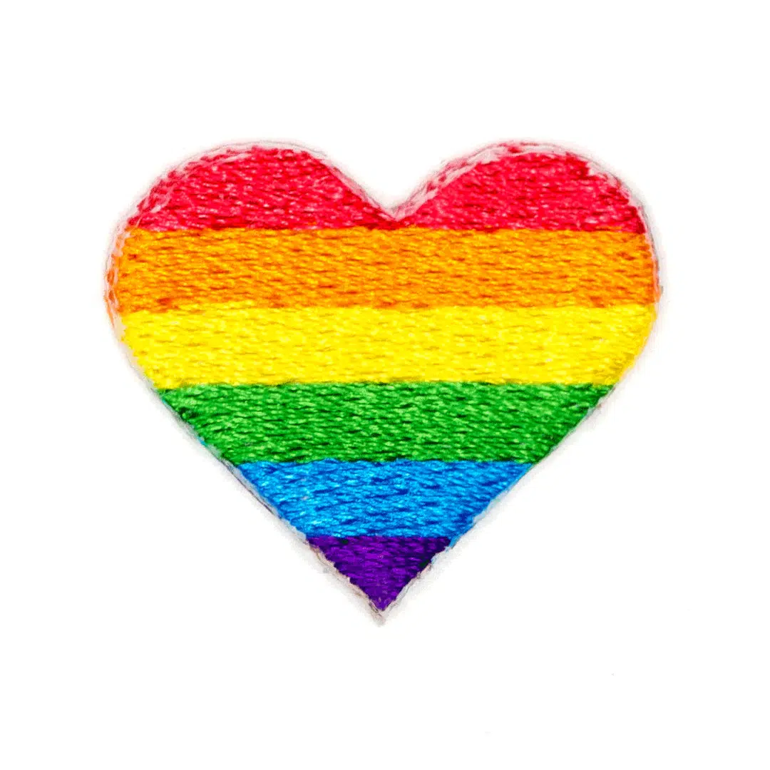 Rainbow Pride Heart Peel & Stick Patch