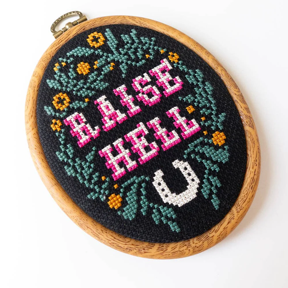 Raise Hell, 3"x5" Cross Stitch Kit - Image 2