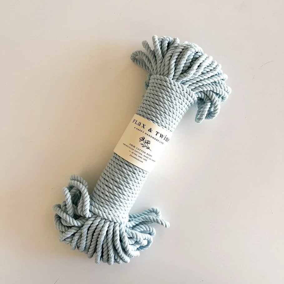 Recycled 5mm Cotton Rope - Frost