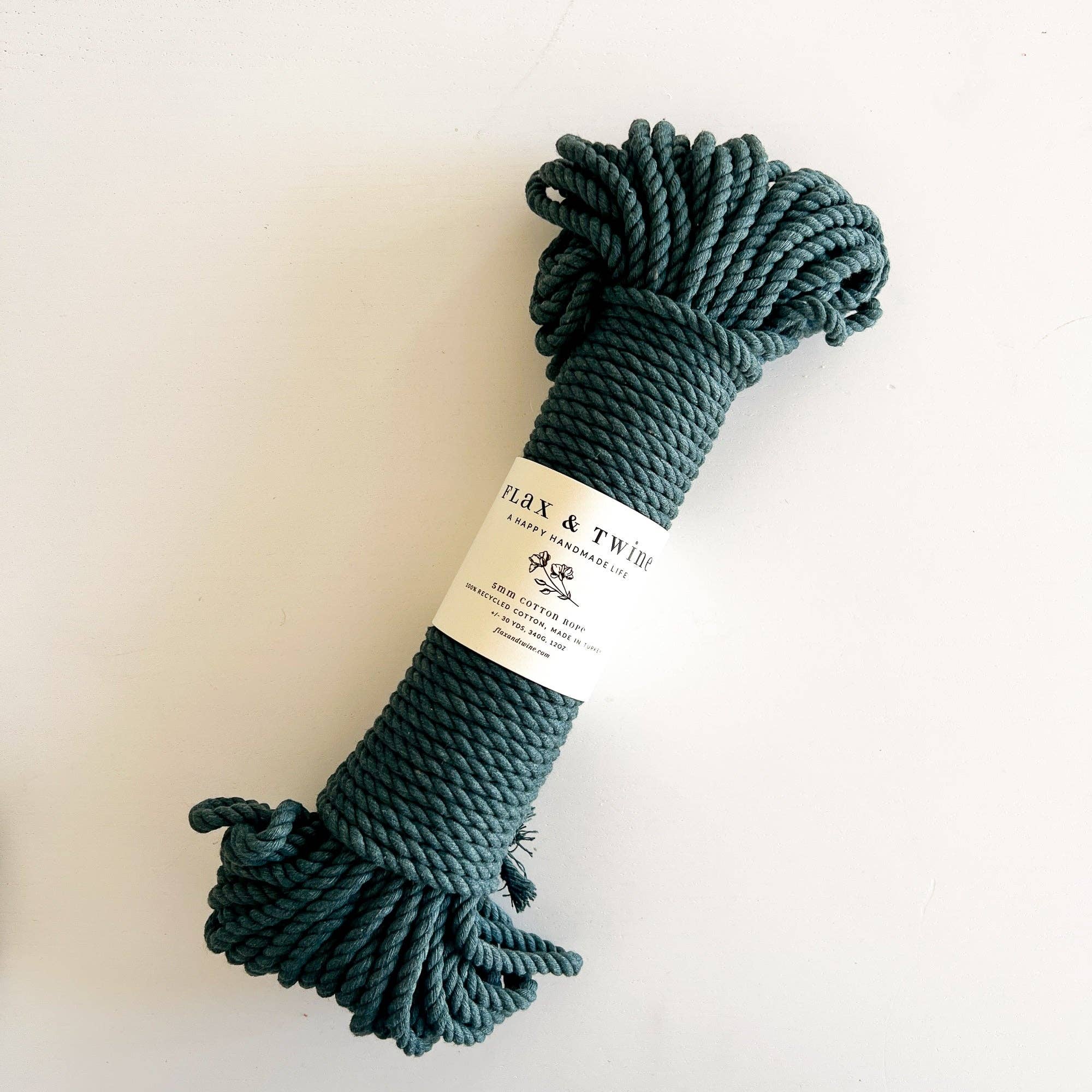 Recycled 5mm Cotton Rope - Pine