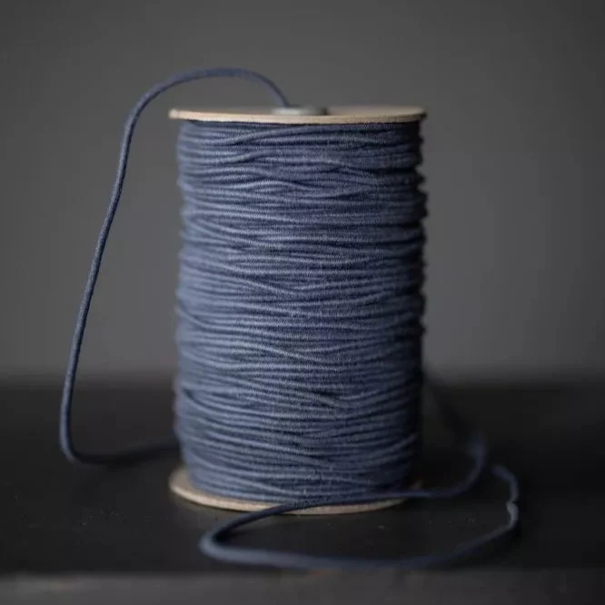 Recycled Cotton Elastic 3mm Petrol