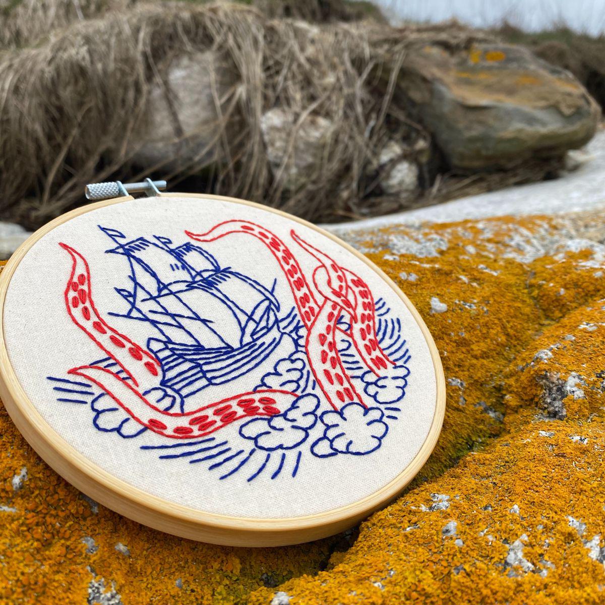 Release The Kraken Embroidery Kit - Image 2