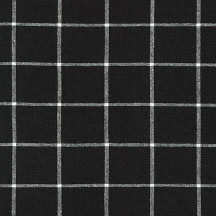 REMNANT: Essex Classic Wovens, Black 30% OFF 1.16 YDS