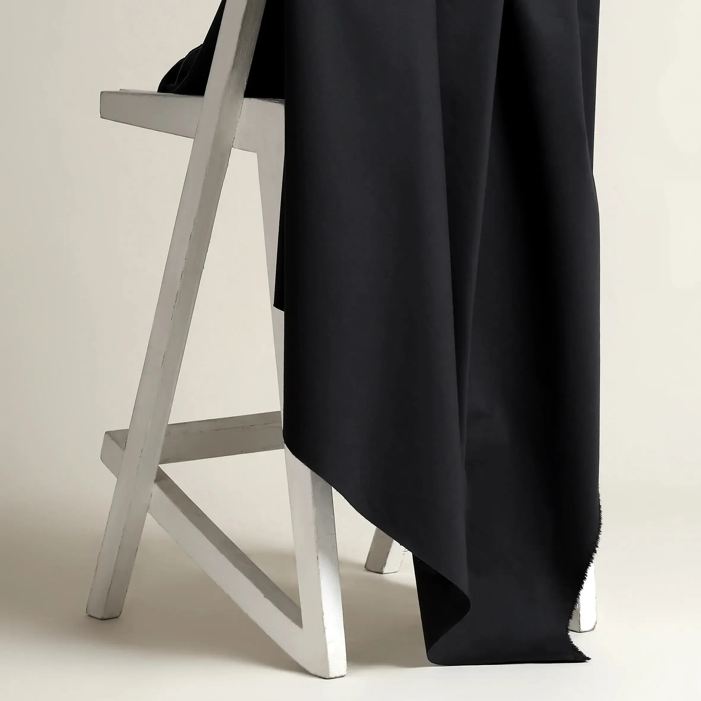 REMNANT: Stretch Cotton Chino - Deep Charcoal 30% OFF 1.11 YDS