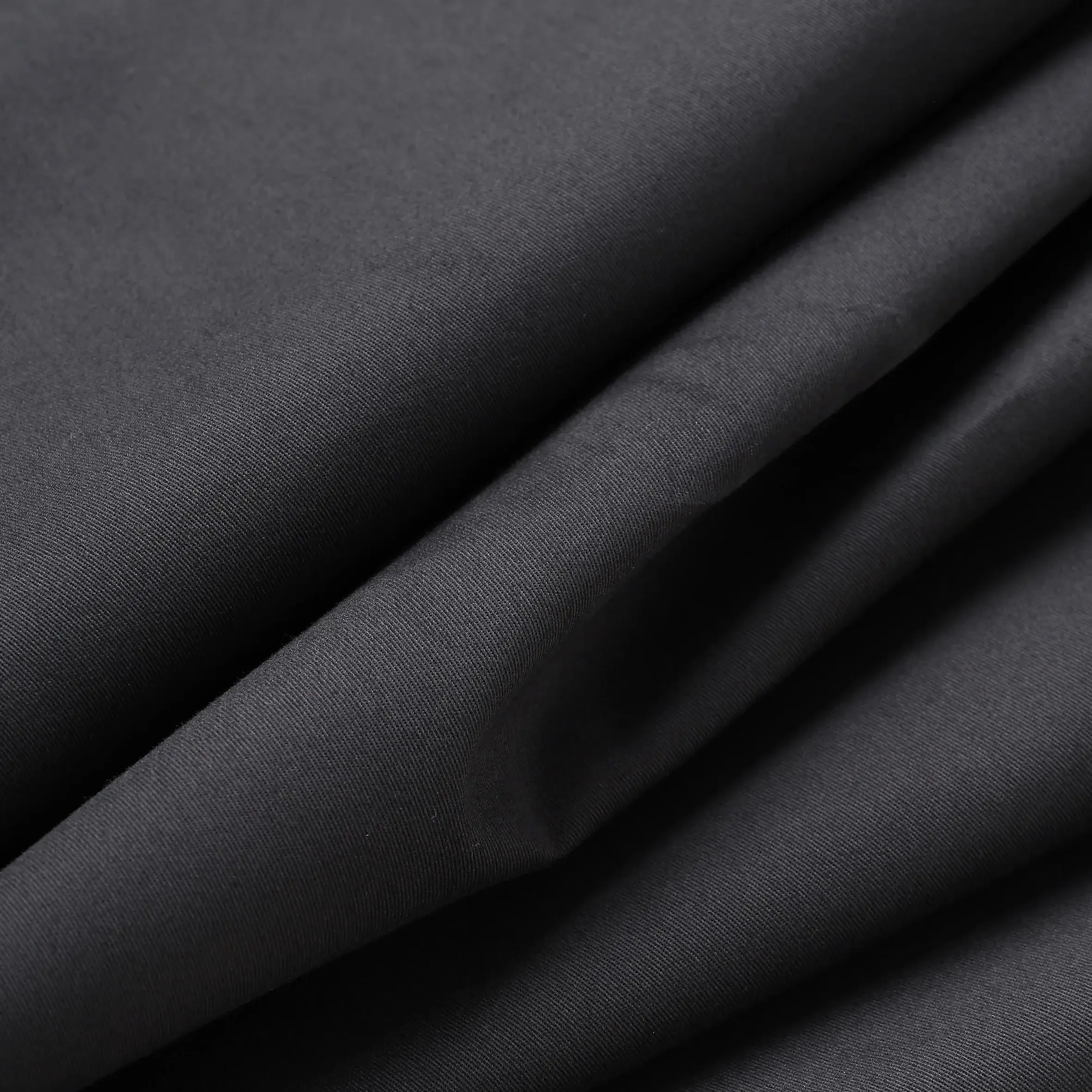 REMNANT: Stretch Cotton Chino - Deep Charcoal 30% OFF 1.11 YDS - Image 2