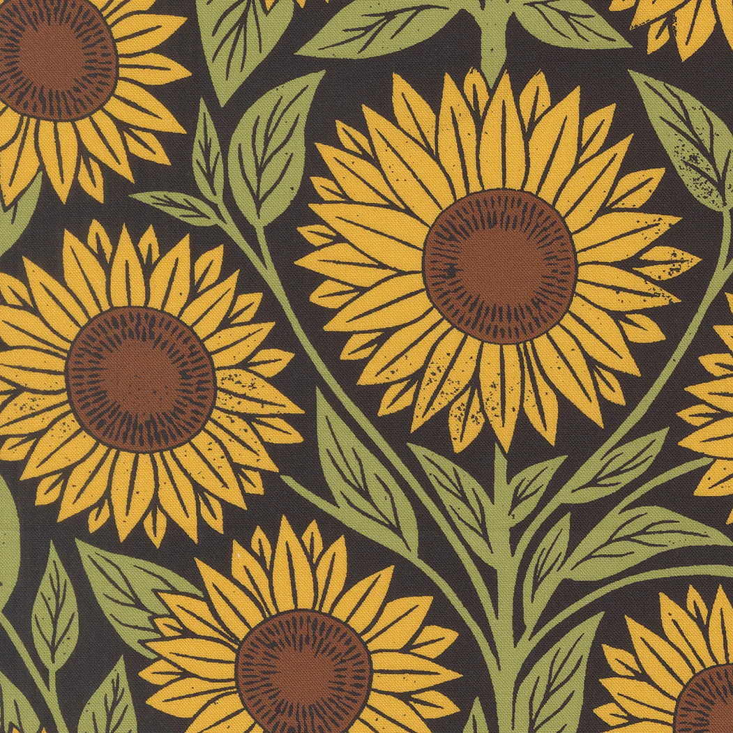 REMNANT: Sunflower Midnight 30% OFF 1.61 YDS