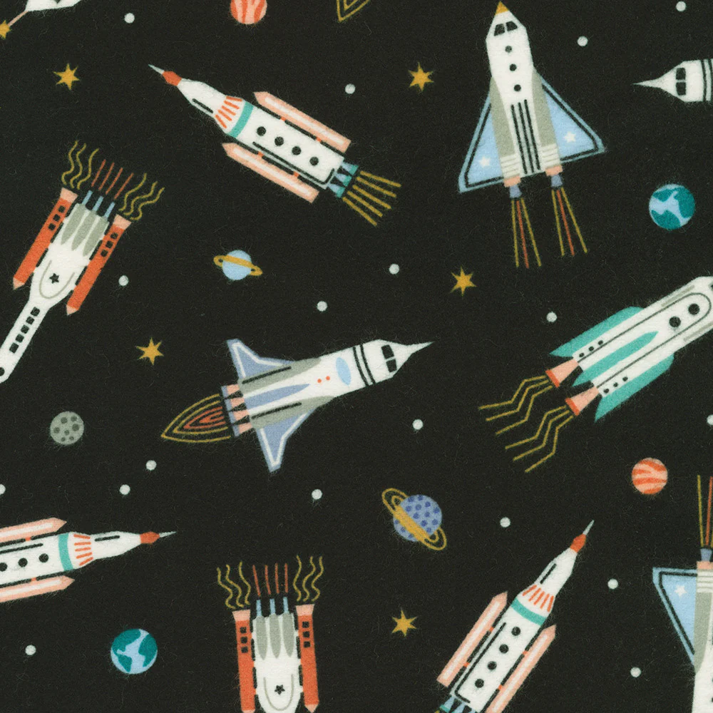 Rocket Ships Black
