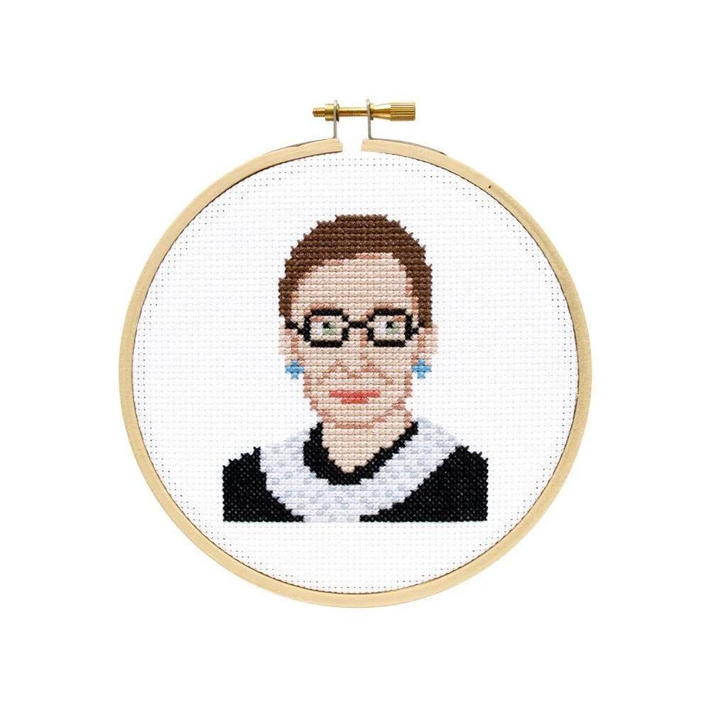 Ruth Bader Ginsburg DIY Cross Stitch Kit