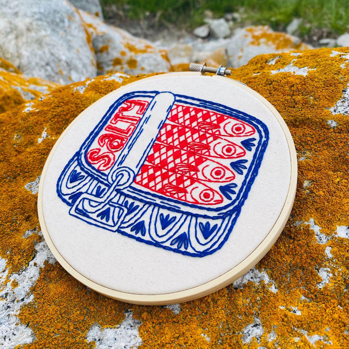 Sardines Embroidery Kit - Image 2