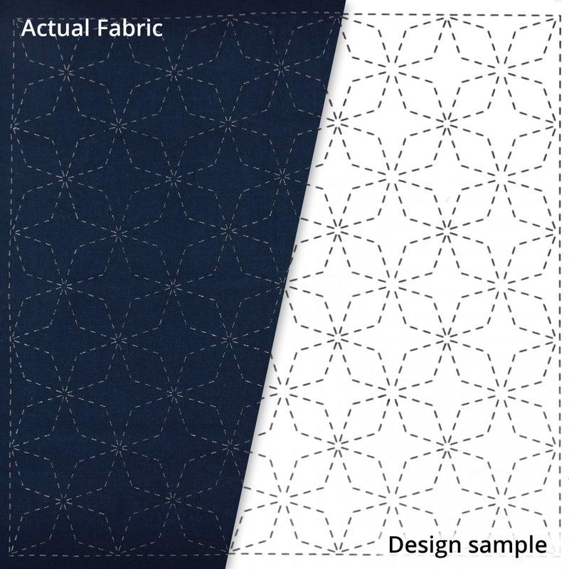 Sashiko Sampler, No. 202 - Kaku - Shippou Navy