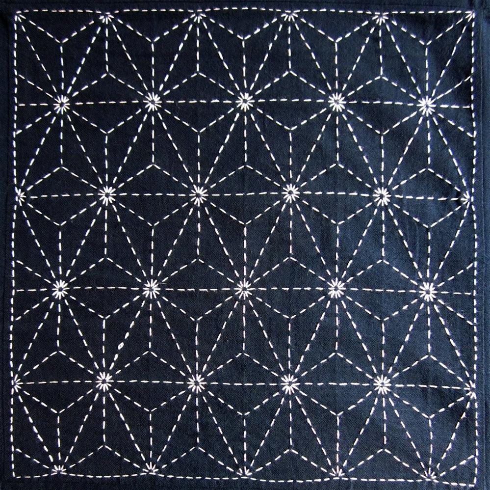 Sashiko Sampler, No. 206 - Asanoha Navy - Image 2