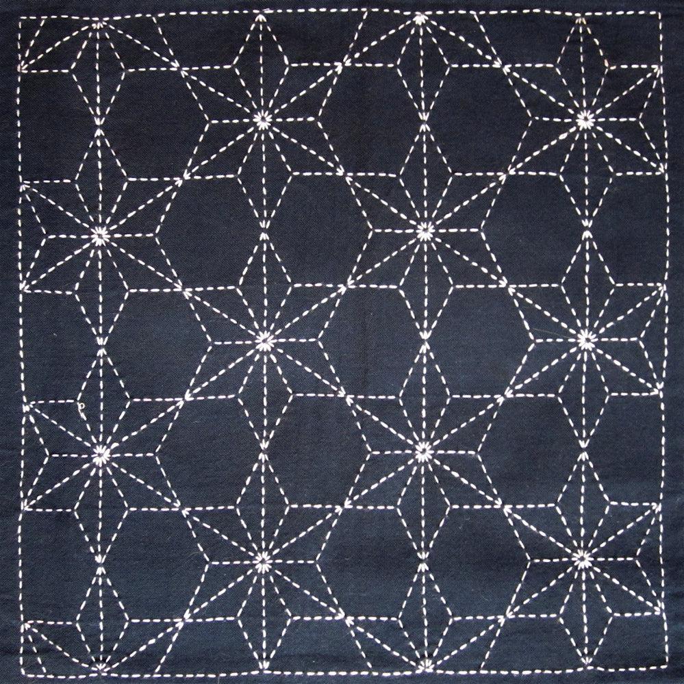 Sashiko Sampler, No. 210 - Tobi Asanoha Navy - Image 2