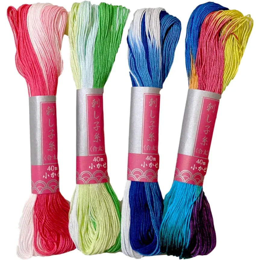 Sashiko Thread Skein - Thick Multi-Color