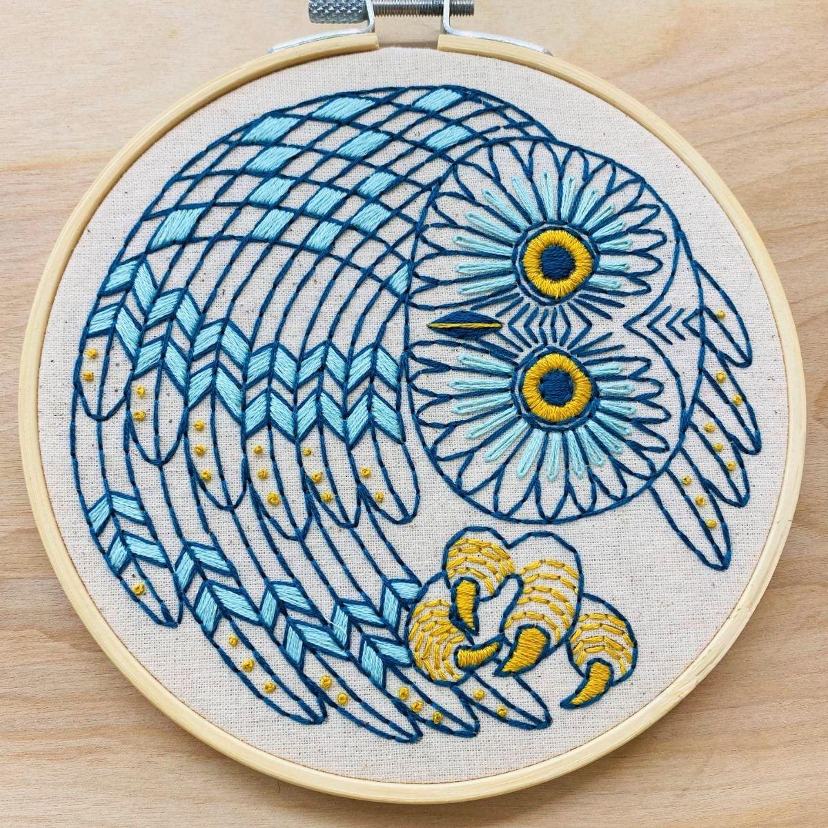 Saw Whet Owl Embroidery Kit - Image 2
