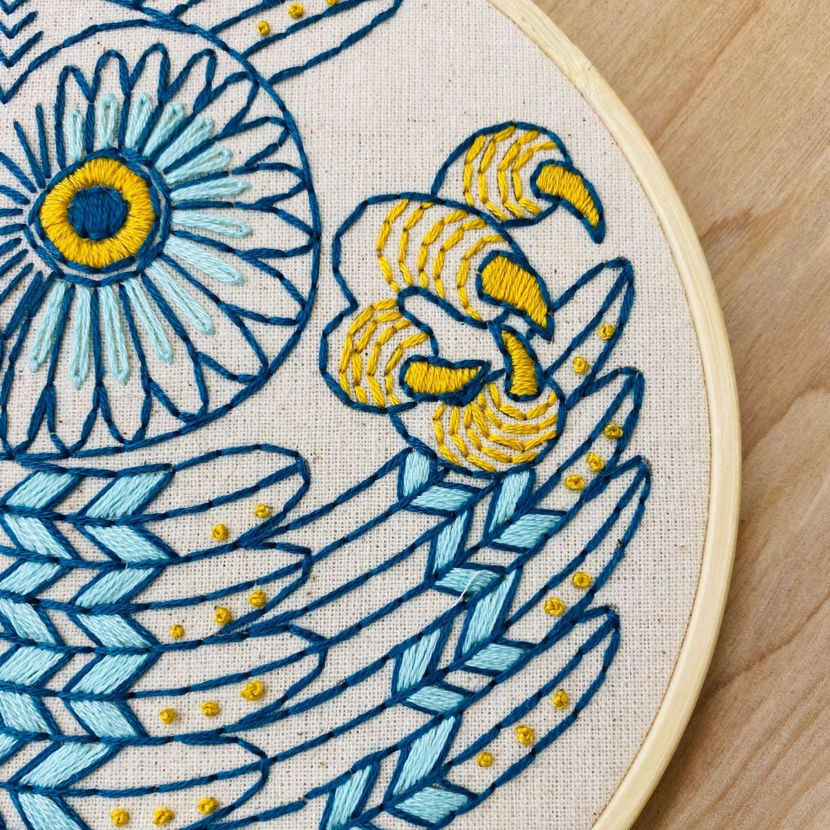 Saw Whet Owl Embroidery Kit - Image 3