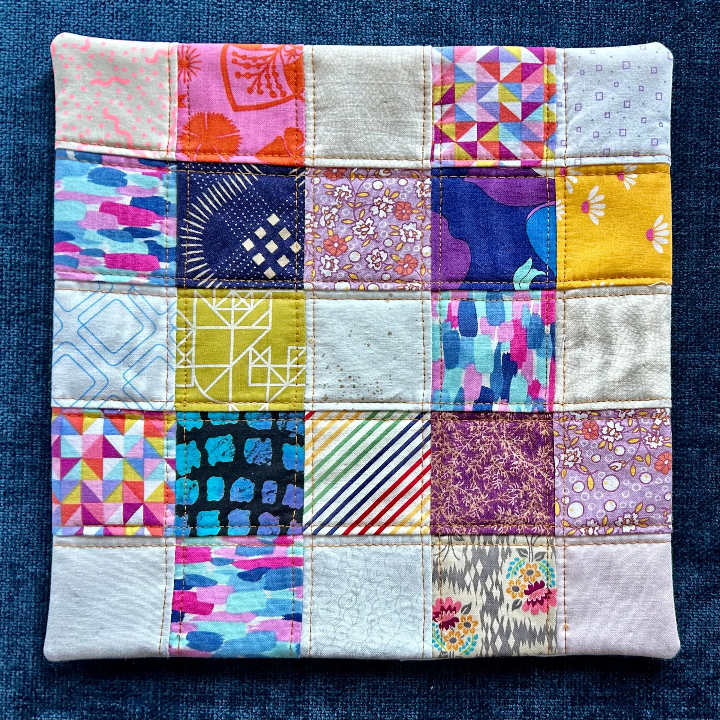 Scrappy Plaid Mini Quilt
