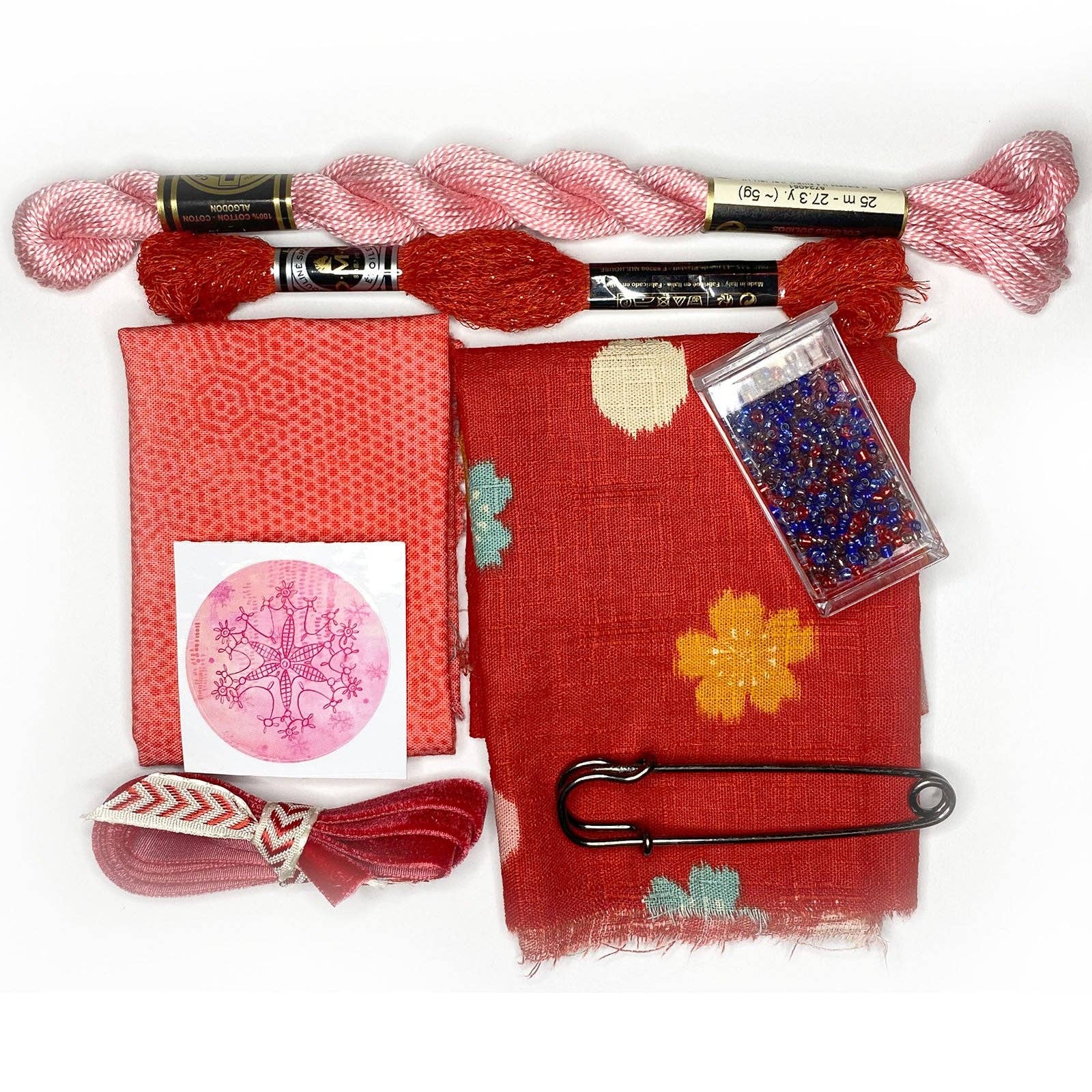 Sewing is My Jam Jar Embroidery Kit - Red Strawberry - Image 3
