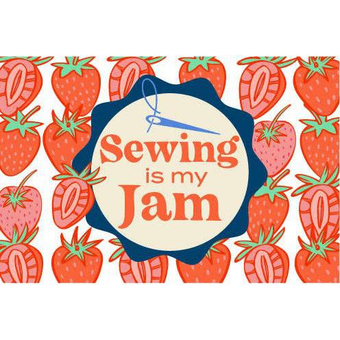Sewing is My Jam Jar Embroidery Kit - Red Strawberry - Image 4