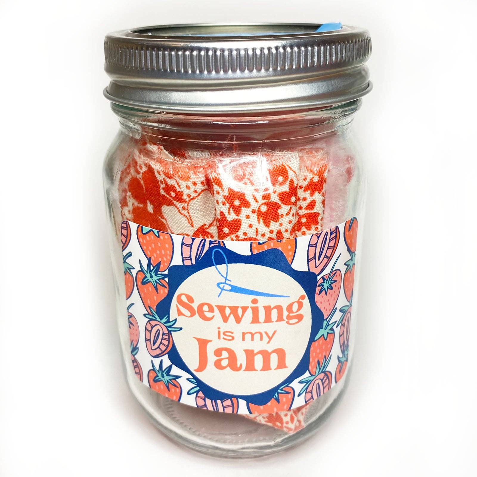 Sewing is My Jam Jar Embroidery Kit - Red Strawberry - Image 8