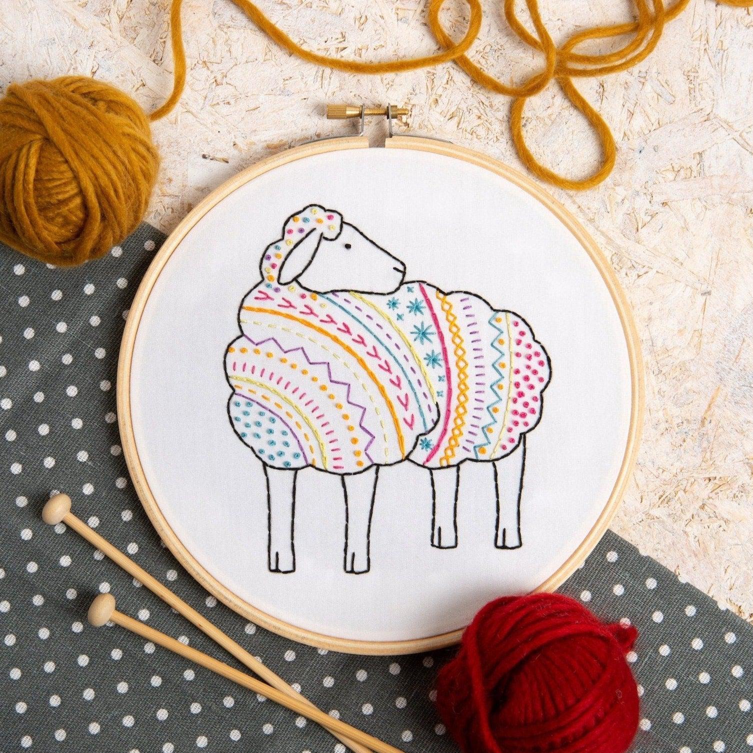 Sheep White Embroidery Kit