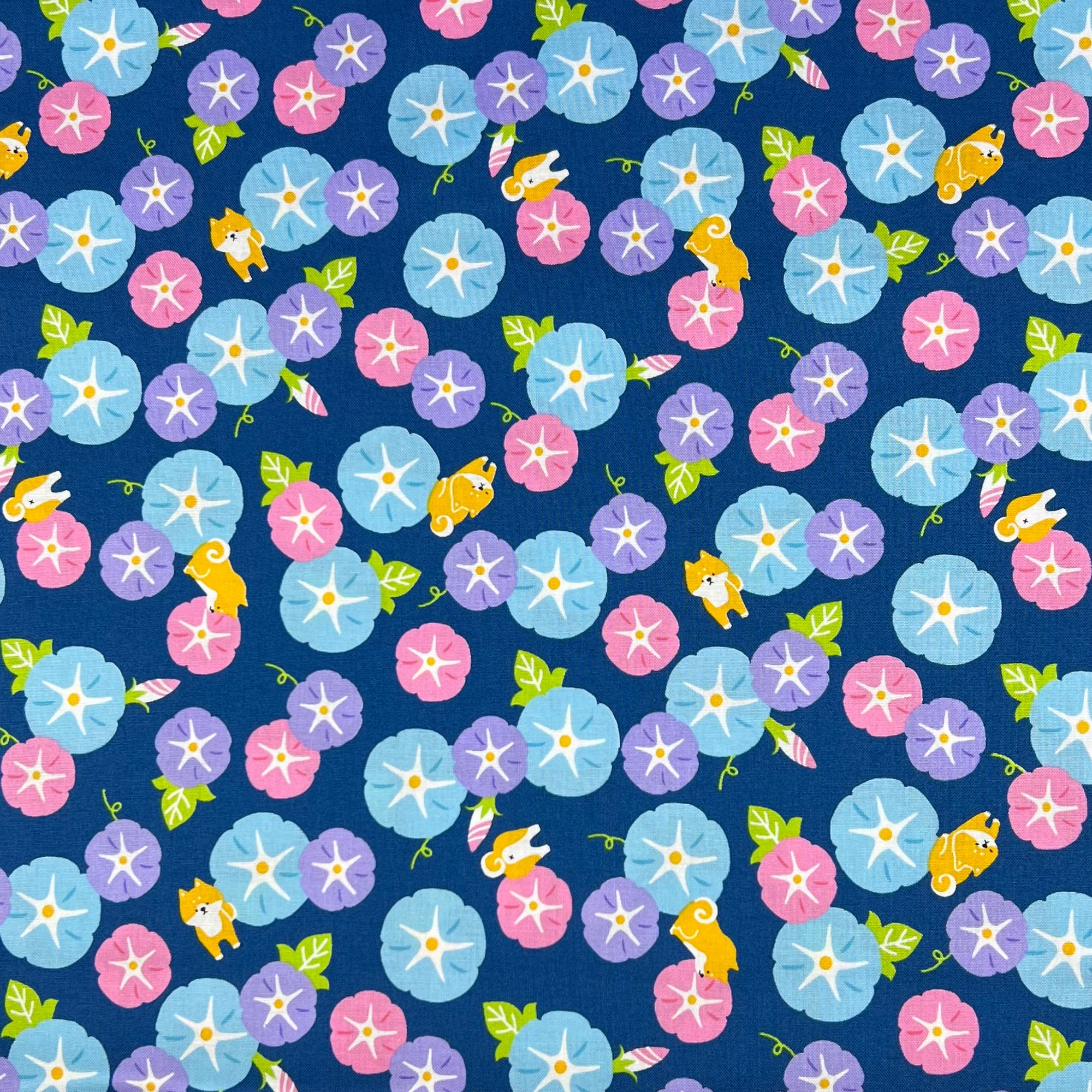 Shiba Hibiscus on Cotton Sheeting - Image 4