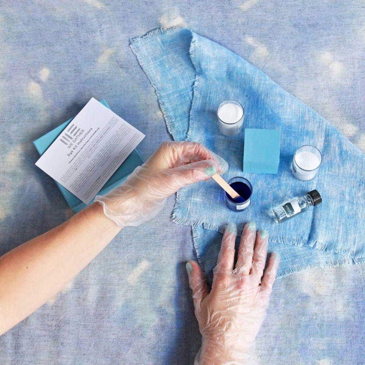 Shibori Dyeing Kit - Delphinium Blue - Image 3