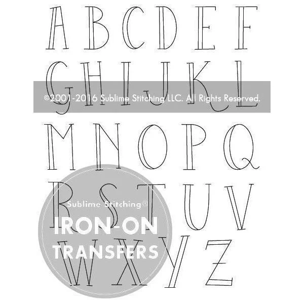 Skinny Letters - Embroidery Pattern