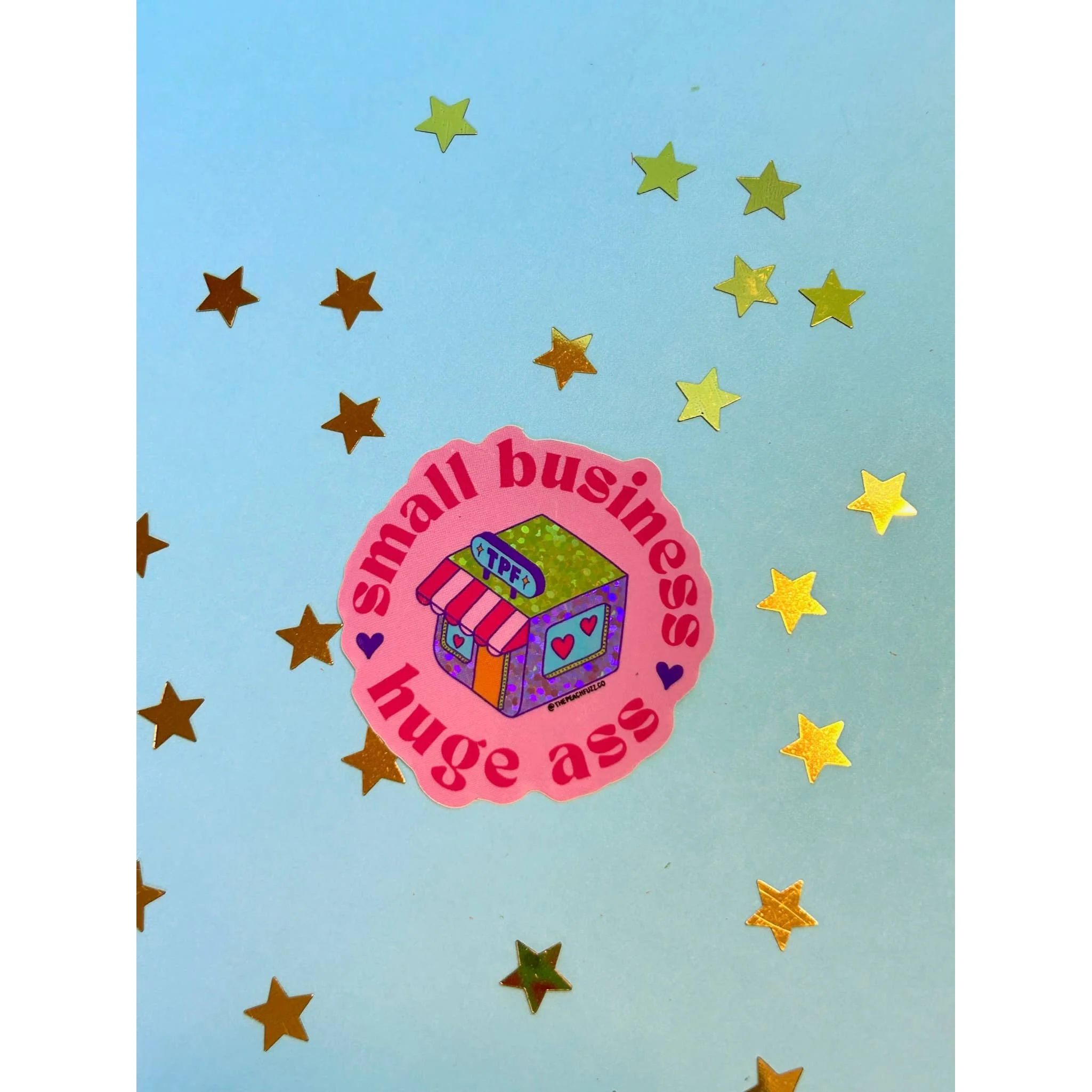 Small Business, Huge Ass Glitter Sticker - Image 2