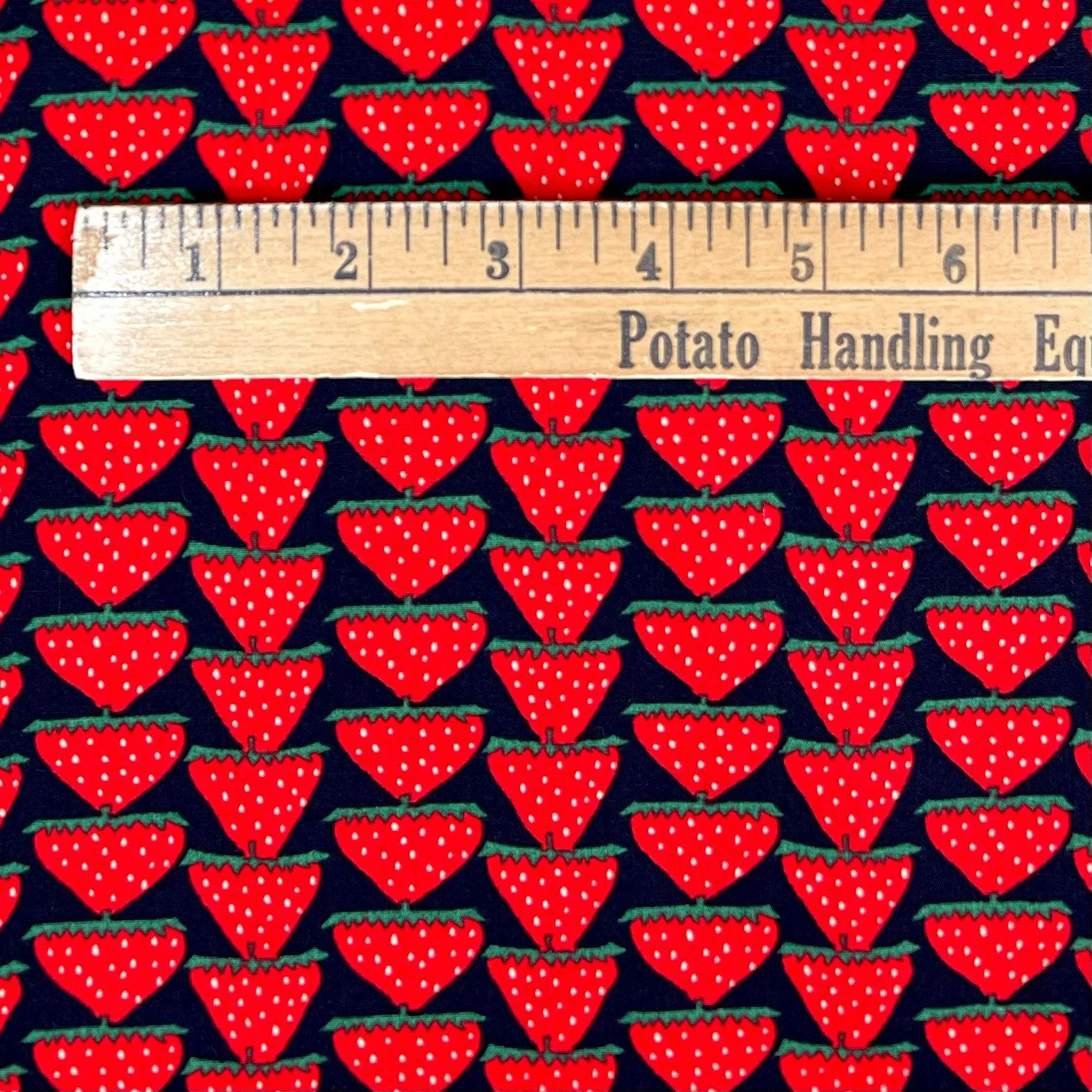 Small Funky Strawberries on Cotton Broadcloth - Image 3
