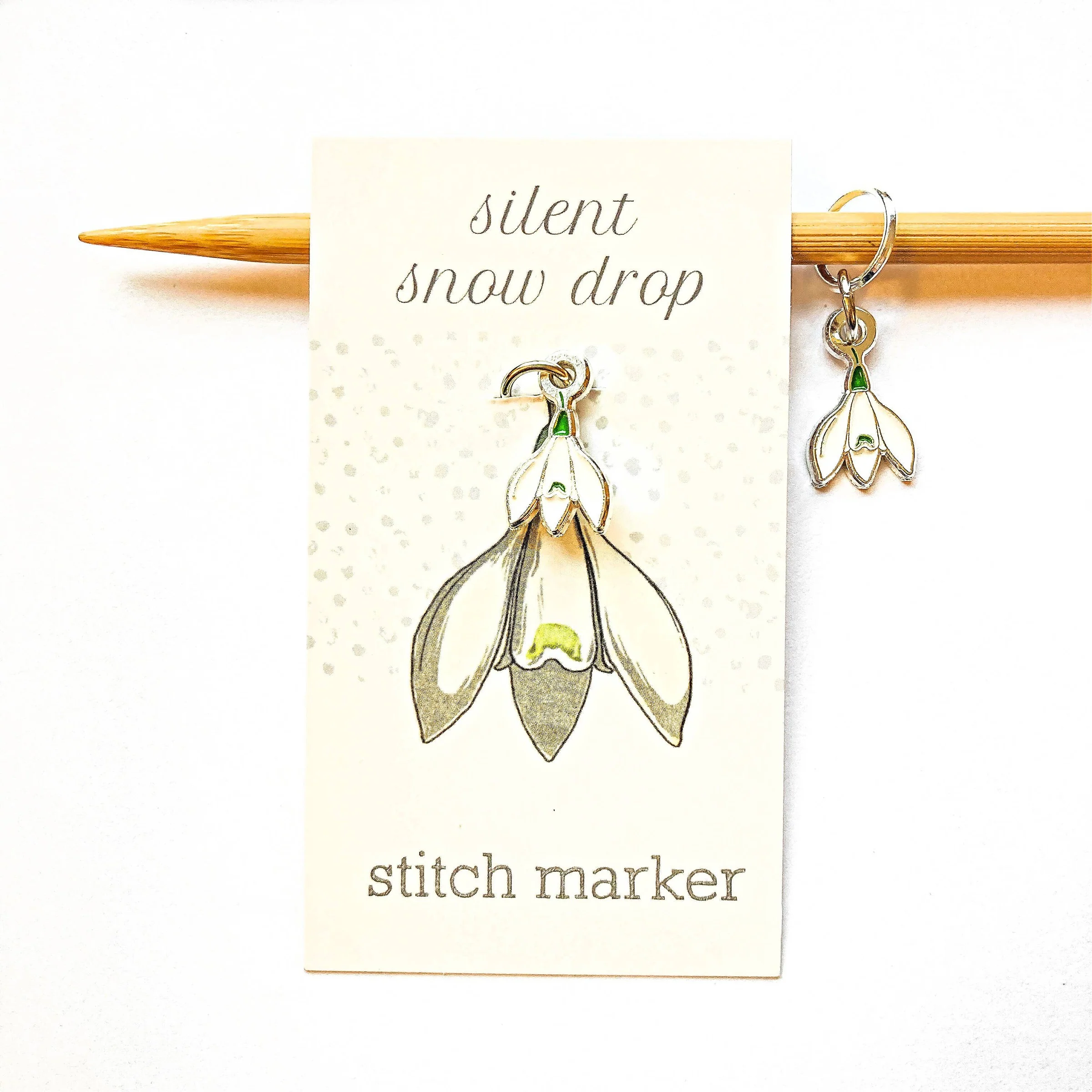 Snowdrop Removable Stitch Marker - Single