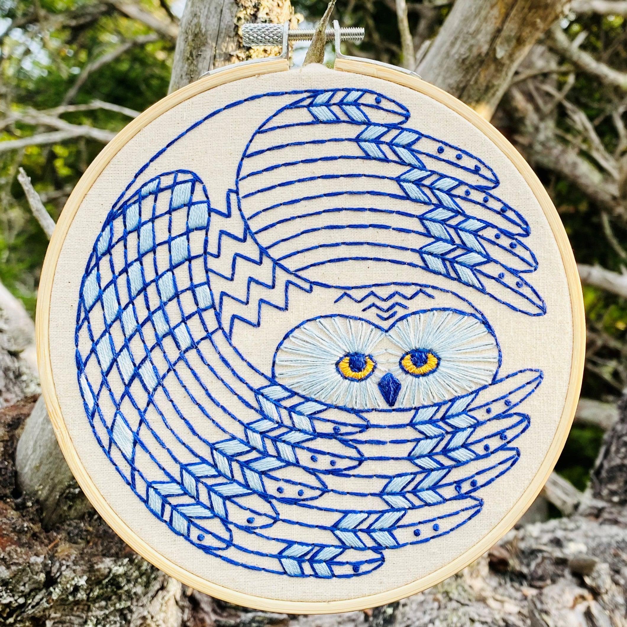 Snowy Owl Embroidery Kit