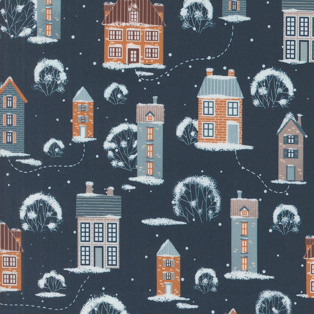 Snowy Town Midnight