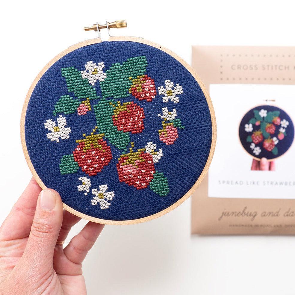Spread Like Strawberries, 5" Cross Stitch Kit - Image 4