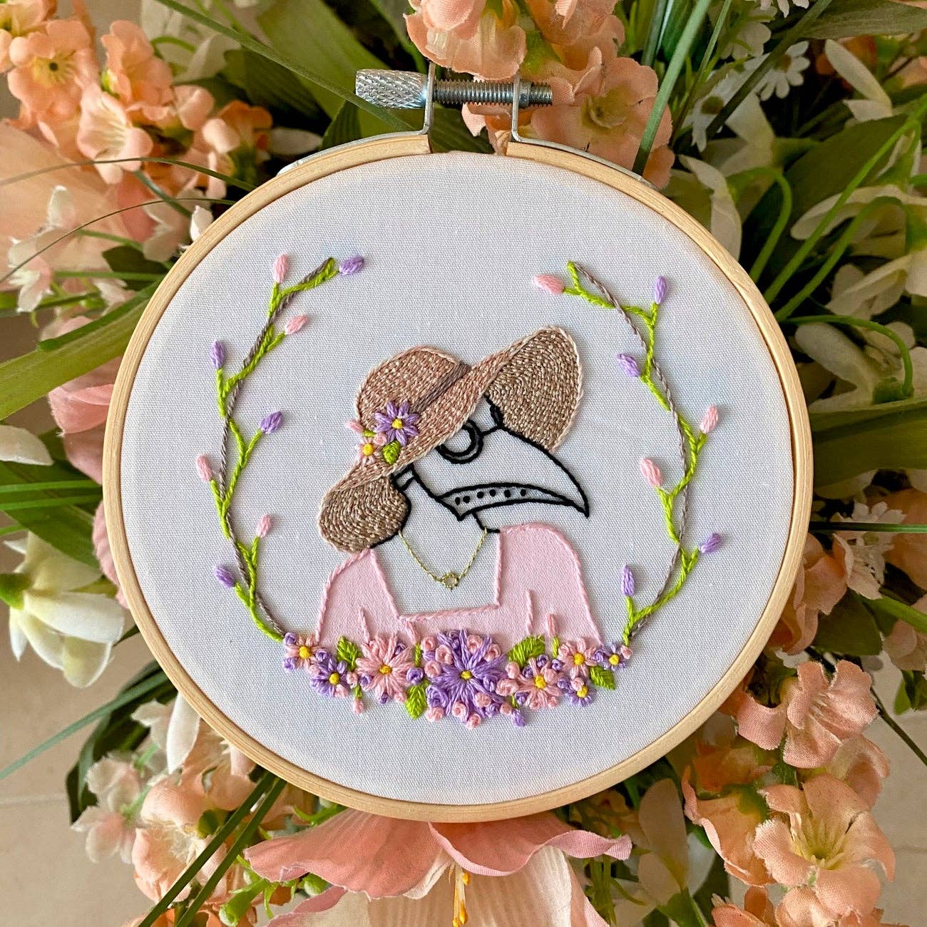 Spring Plague Doctor Embroidery Kit