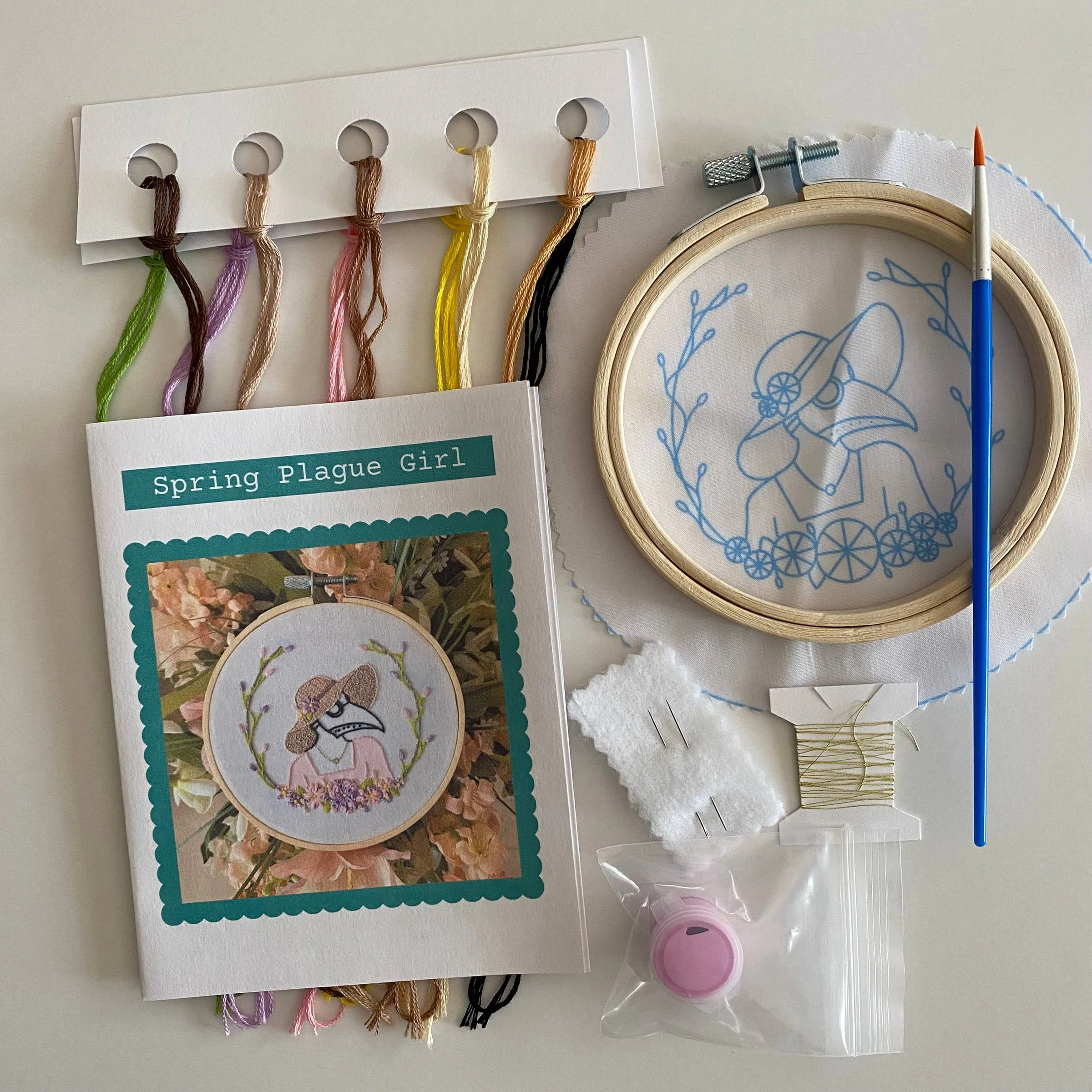 Spring Plague Doctor Embroidery Kit - Image 3