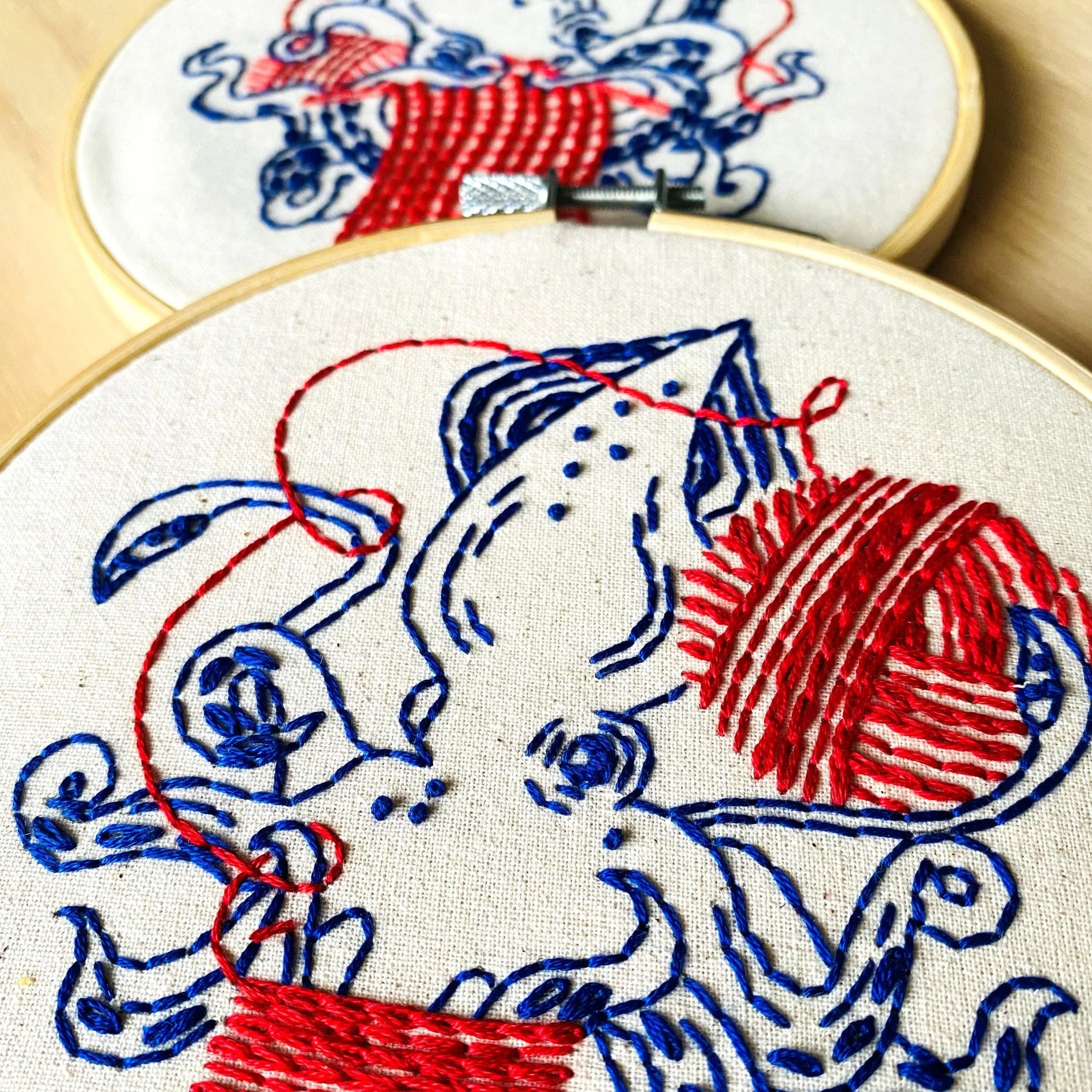 Squid Balling Yarn Embroidery Kit - Image 4