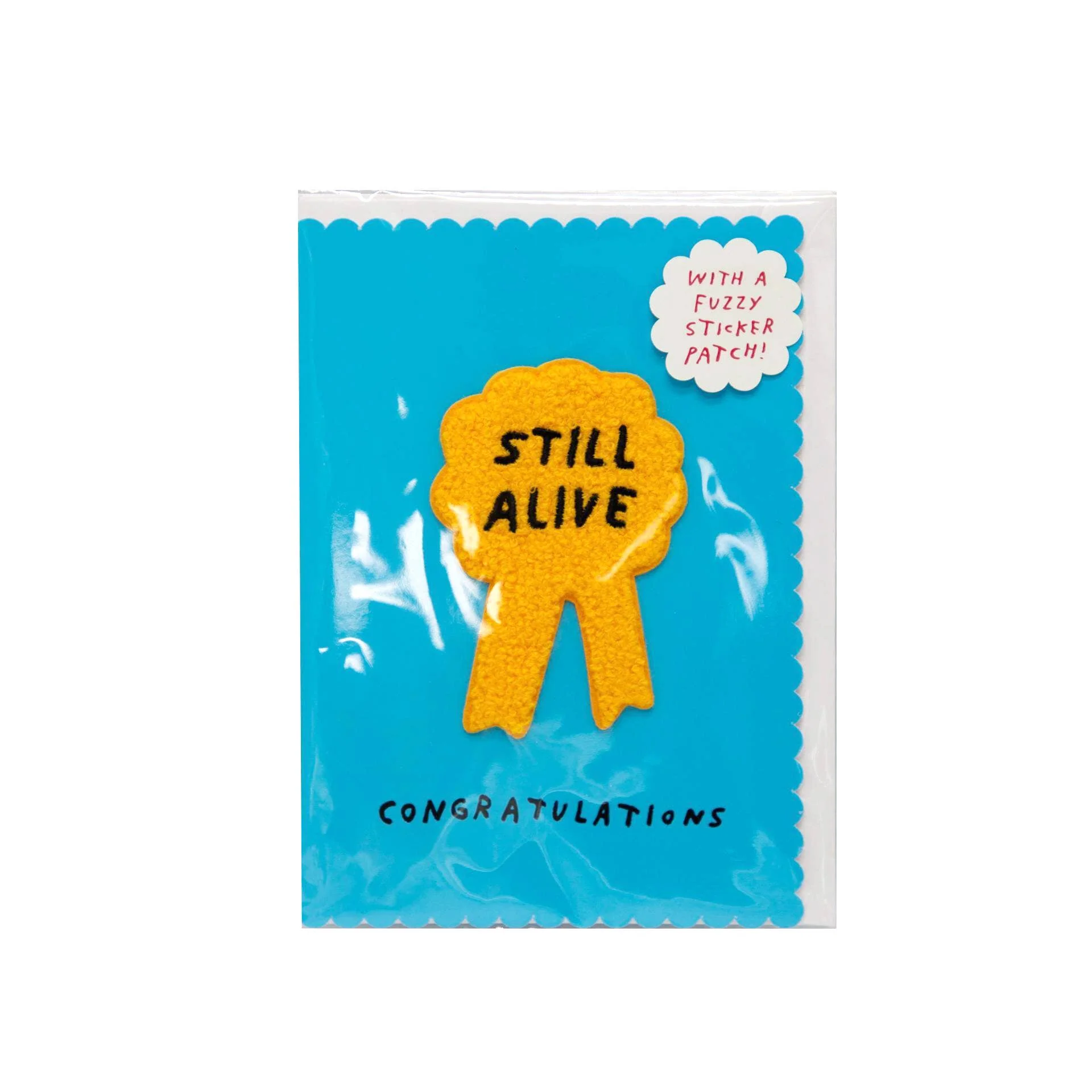 Still Alive Chenille Adhesive Patch & Greeting Card - Image 3