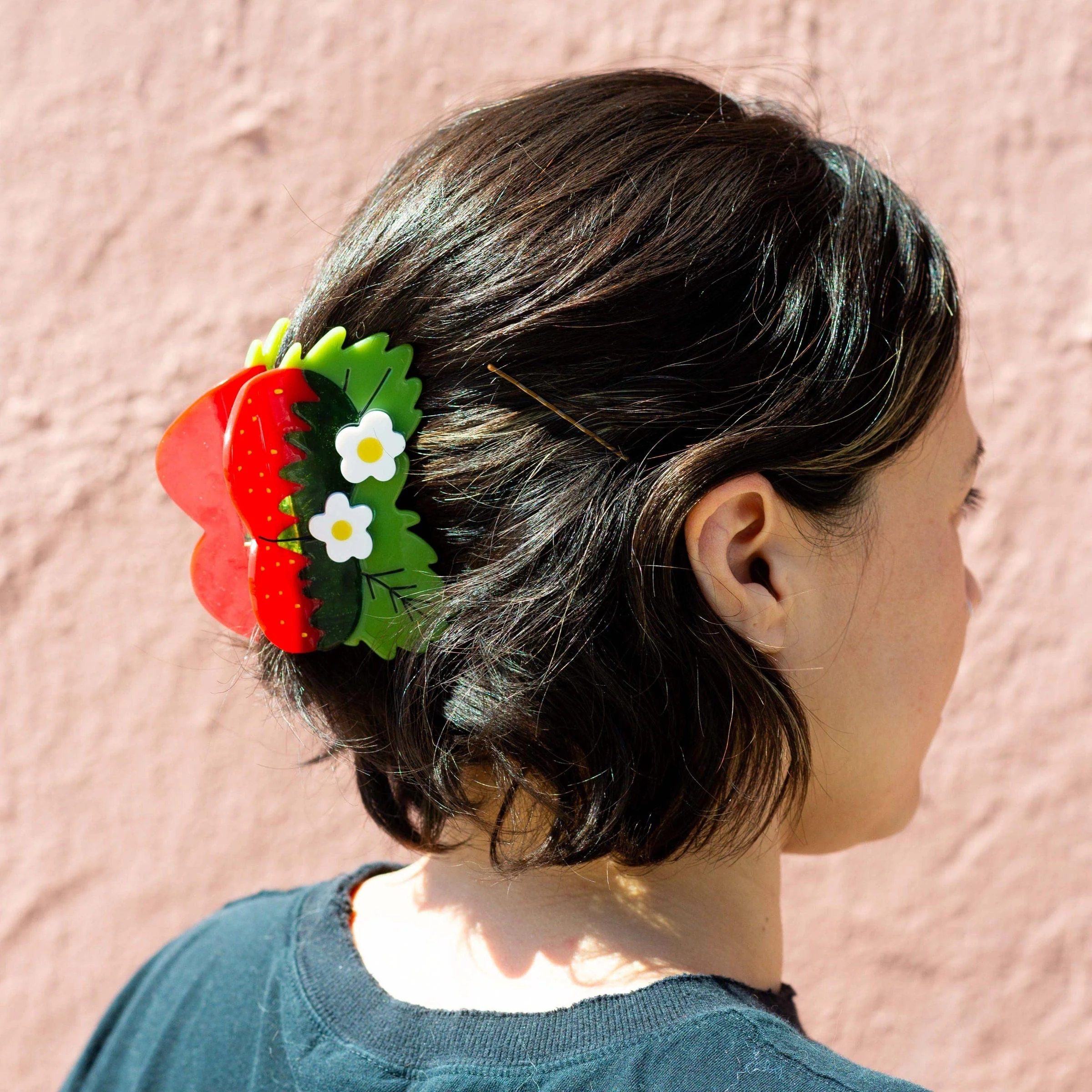 Strawberries and Flowers Hair Claw - Image 2