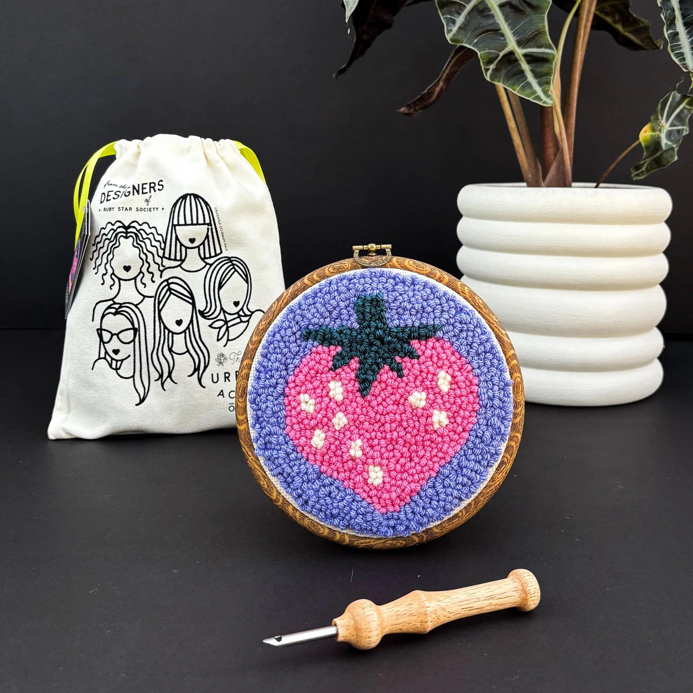 Strawberry by Kimberly Kight - Punch Needle Kit - Image 3