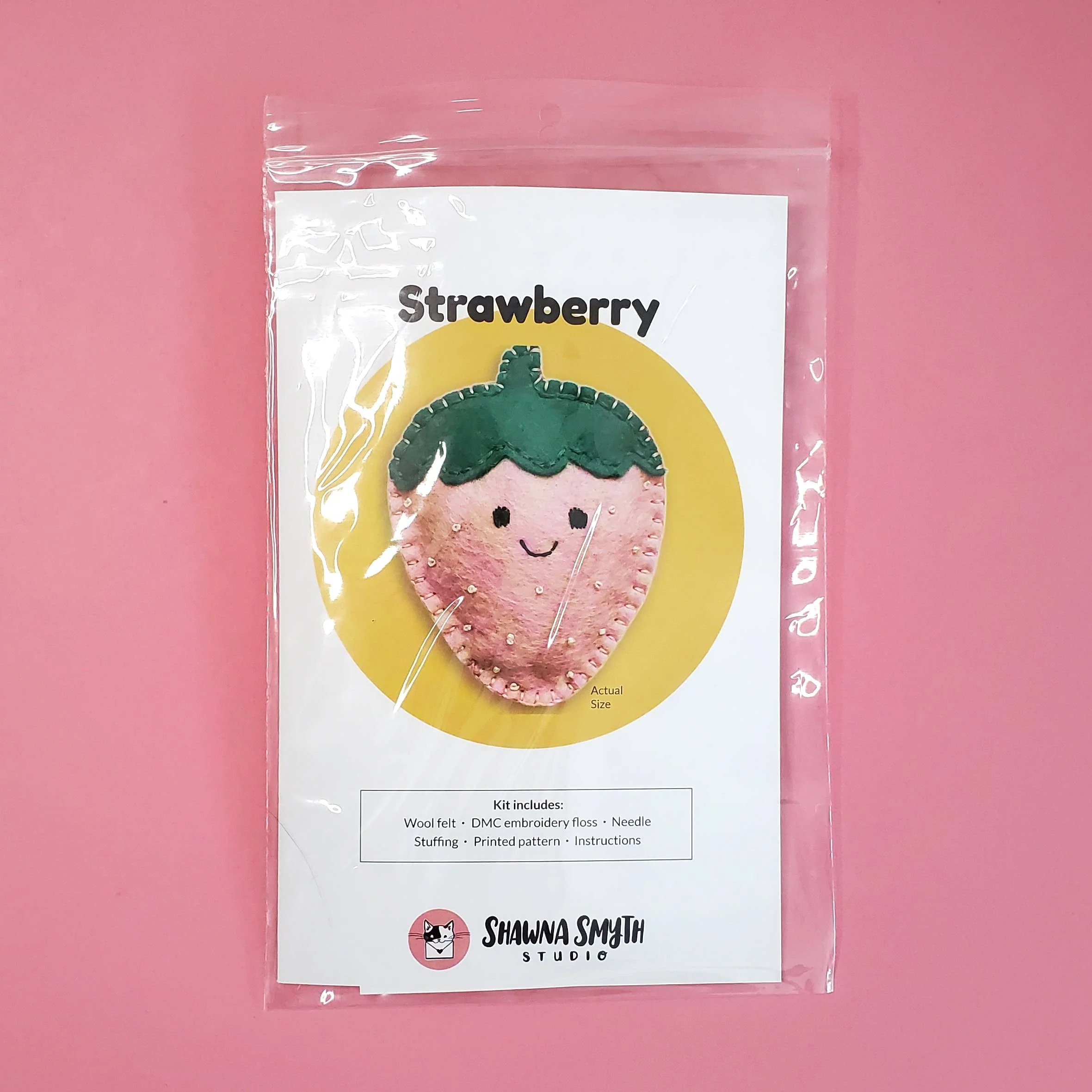 Strawberry Felt Hand Stitching Kit - Image 2