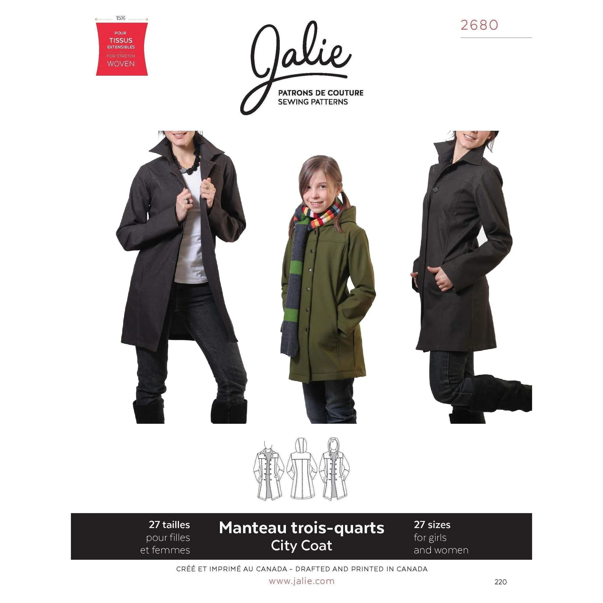 Stretch City Coat Pattern - PDF DOWNLOAD - Image 3